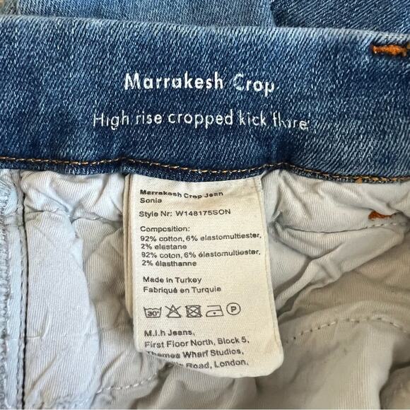 M.i.h Jeans Women’s Marrakesh Cropped Kick Flare Two Tone Sonia Jeans Size 29 - Picture 12 of 15
